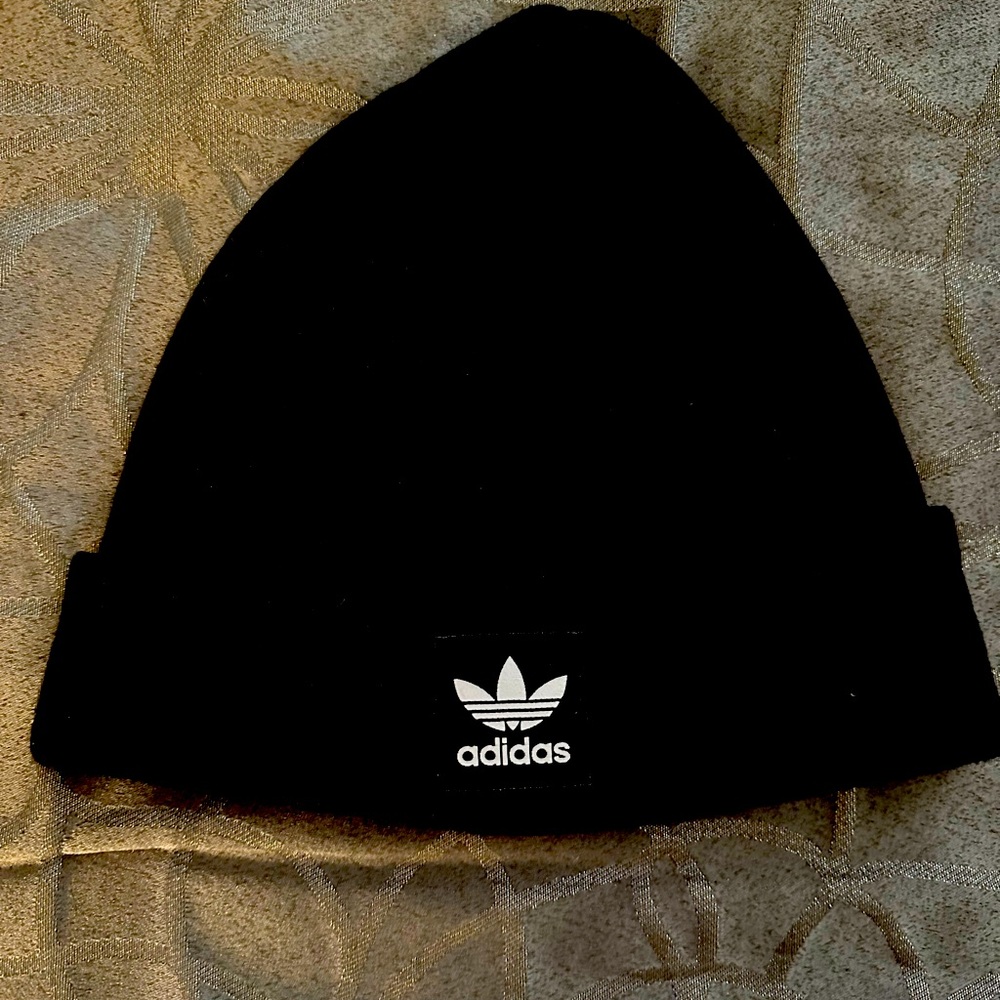 Unisex Black Trefoil Adidas Beanie